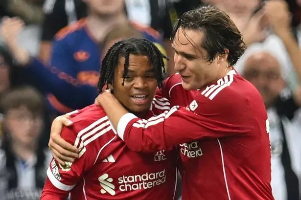 Jeremie Frimpong uses just one word to describe Rio Ngumoha after Liverpool emergence