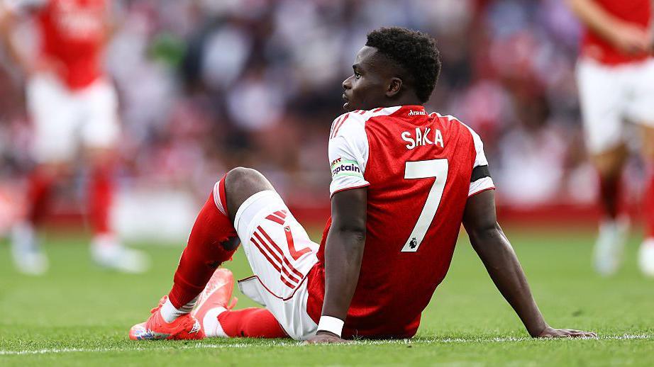 Bukayo Saka to miss Arsenal’s trip to Liverpool after latest injury