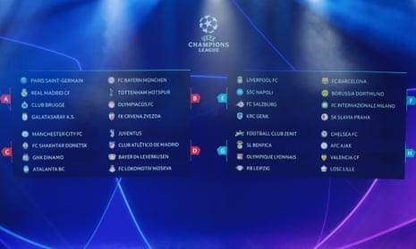 Champions League draw LIVE! Arsenal, Chelsea and Tottenham learn fixtures